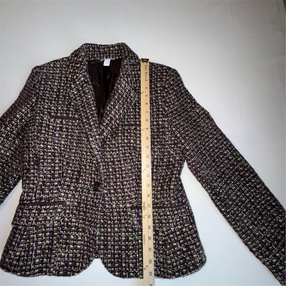 Charter Club Blazer Jacket Womens Size 8 Tweed Quite Luxury Dark Academia Lined - Picture 10 of 12